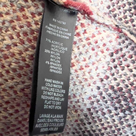 Vertigo Open Knit Cardigan Floral Intarsia XL Black Boho - Picture 4 of 6